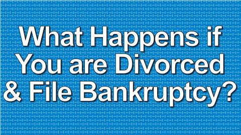 divorce and filing bankruptcy